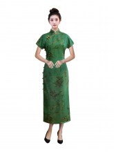 green-silk-fragrant-cloud-yarn-print-cheongsam-1