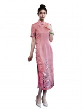 mulberry-silk-floral-embroidery-pink-midi-cheongsam-1