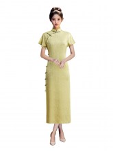 silk-fragrant-cloud-yarn-mock-collar-dress-cheongsam-1