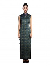 women-cheongsam-dresses-silk-cloud-yarn-print-1