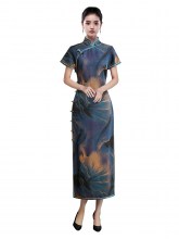 women-cheongsam-silk-fragrant-blue-dress-1