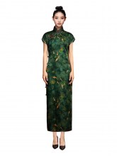 women-dresses-silk-hualuo-cheongsam-green-1